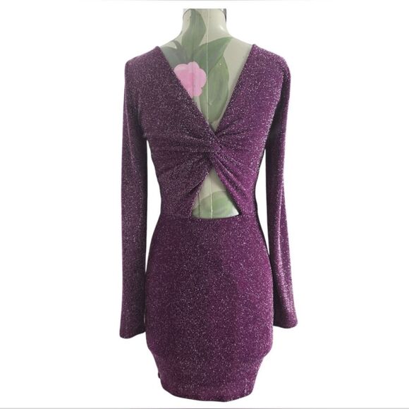 New Beautiful Purple Party Dress - Picture 3 of 5